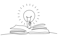 Collaborative book with lightbulb